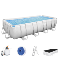 Bestway Power Steel Frame Pool Komplett-Set mit Sandfilteranlage 549 x 274 x 122 cm