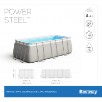 Bestway Power Steel Frame Pool Komplett-Set mit Sandfilteranlage 549 x 274 x 122 cm