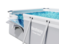 Bestway Power Steel Frame Pool Komplett-Set eckig 732 x 366 x 132 cm