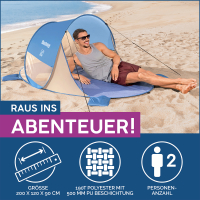 Bestway Pop-Up Strandmuschel Beach Quick 2, 200 x 120 x 90 cm