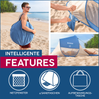 Bestway Pop-Up Strandmuschel Beach Quick 2, 200 x 120 x 90 cm