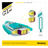 Bestway Hydro-Force SUP Double Chamber Allround Board-Set HuaKai mit Paddel