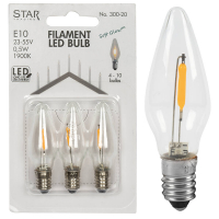 3 x  Star Trading LED-Filament-Topkerze klar