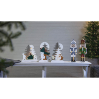 Star Trading Weihnachtsleuchter Tiere im Wald, Igel, Fuchs und Hase