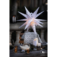 Sterntaler Weihnachtsstern Schneeflockenmuster weiß