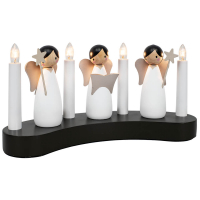 STAR TRADING Weihnachtsleuchter Angelchor Holz bunt bemalt