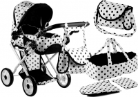 Puppenwagen Alice Kinderwagen Puppe Babytrage Set Wagen Weiß