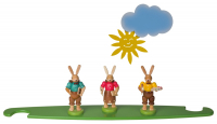 Motivplattform für Moderne Lichterspitze Hasen Inkl. Sonnenhimmel