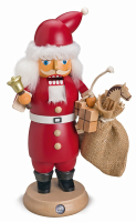 Rauchknacker Weihnachtsmann M. Glocke U. Geschenkesack, 14x27cm