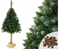 LEANToys  Weihnachtsbaum Diamond Pine 3D auf Stamm 160 cm Schneeglitzer