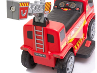 LEANToys Batteriebetriebenes Rutschfahrzeug Leiterwagen Feuerwehr