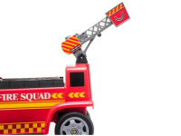 LEANToys Batteriebetriebenes Rutschfahrzeug Leiterwagen Feuerwehr