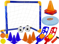 LEANToys  Ein Set von Sportspielen Handball Fußball Tor Frisbee
