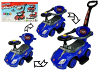 LEANToys Rutschauto mit Schiebestange Mega Car 3in1 Blau