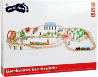 Small Foot Eisenbahnset Berufsverkehr Holz