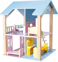 Small Foot Puppenhaus Blaues Dach 2 Etagen