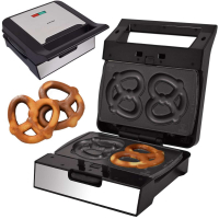 Syntrox Multimaker Brezel Maker MM-1400W Gusto mit einem Satz Wechselplatten