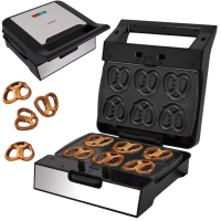 Syntrox Multimaker Mini Brezel Maker MM-1400W Gusto mit einem Satz Wechselplatten