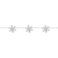 Star Trading LED-Minilichterkette Schneeflocken, 10 warmweiße LEDs