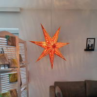 Sterntaler Weihnachtsstern Samt orange, 1 x E27/25W