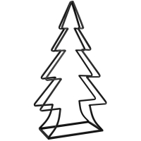 Tannenbaum Metallgestell für Holz oder Lichterketten, schwarz