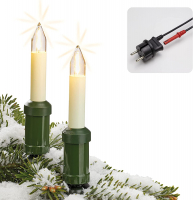 Hellum 20er LED-Filament-Schaftkerzenkette elfenbein außen