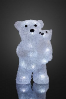 Hellum LED-Eisbärpaar Acryl 20 BS weiß innen