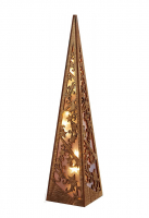 Hellum LED-Pyramide Holz 45cm 8 BS warmweiß/natur innen