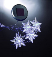 Hellum Solar-LED-Lichterkette Sterne 10 BS weiß/transparent außen