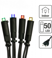 Hellum LED-Lichterkette 50 BS bunt/grün innen