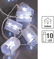 Hellum LED-Lichterkette Laternen 20 BS weiß/transparent