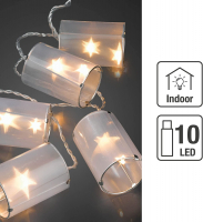 Hellum LED-Lichterkette Laternen 20 BS warmweiß/transparent innen