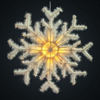 Hellum LED-Schneeflocke 32 BS warmweiß/transparent innen