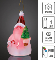 Hellum LED-Weihnachtsmann Baum 1 BS RGB innen, Batteriebetrieb