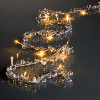 Hellum LED-Lichterkette Perlen 16 BS warmweiß/transparent, innen Batteriebetrieb