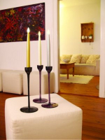 Hellum LED-Kerzen-Set 2tlg. mit Kerzenständer warmweiß/elfenbein inn