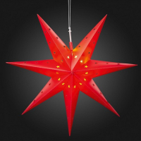 Hellum LED-Outdoor-Stern rot 1 BS warmweiß außen
