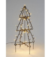 Hellum LED-Baum Metall 2D/3D 90 BS warmweiß/schwarz außen