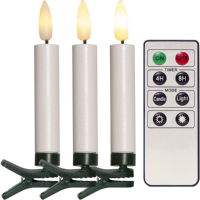 STAR Trading LED-Weihnachtsbaumkerzen kabellos FLAMME 10 BS ww innen