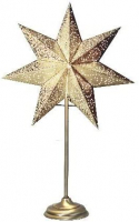 STAR Trading Stern Papier Antique 55cm mit Fuß messing/gold innen