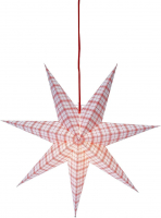 STAR Trading Stern Papier Lisa 54cm rot/weiß innen