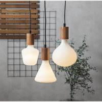 STAR Trading Lampenfassung Holz E27 Textilkabel 3,5m natur