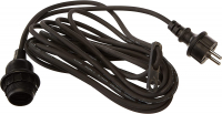 STAR Trading Lampenfassung E27 outdoor 5m schwarz