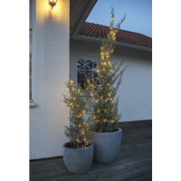 STAR Trading LED-Lichterkette Dew Drops outdoor 200 BS ww/silber