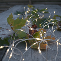 STAR Trading LED-Lichterkette Dew Drops outdoor 200 BS ww/silber