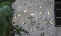 STAR Trading LED-Sternenvorhang CORTINA 130 BS warmweiß/transp. außen