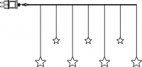 STAR Trading LED-Lichtvorhang Dew Drop Stars 84 BS warmweiß innen