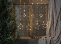 STAR Trading LED-Lichtvorhang Dew Drop Stars 84 BS warmweiß innen