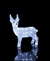 STAR Trading LED-Rentier Crystalo 35cm 40 BS weiß/transparent außen