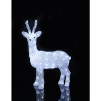 STAR Trading LED-Rentier Crystalo 64cm 80 BS weiß/transparent außen